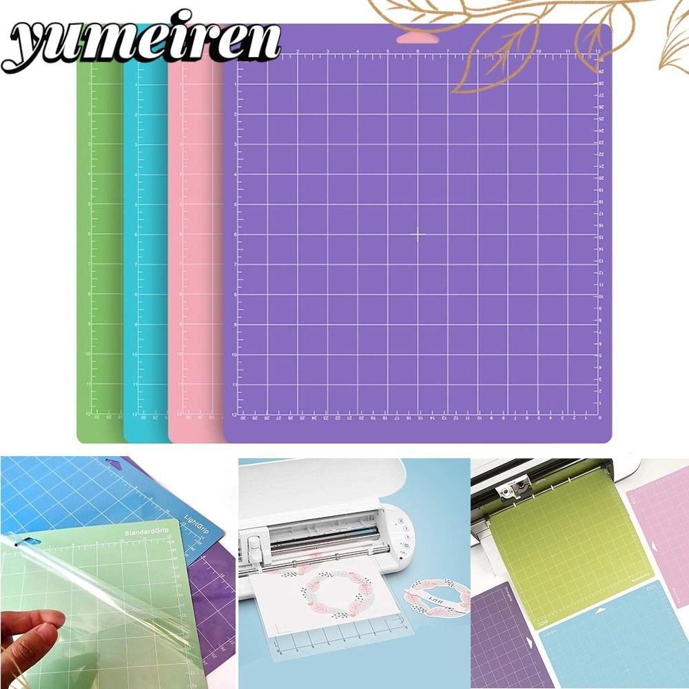 แผ่นรองตัด YUMEIREN, แผ่นรองตัด PVC Cameo Silhouette, กาวแบบพกพา Strong Grip ตัวอักษรสต็อกการ์ดหนา|แ