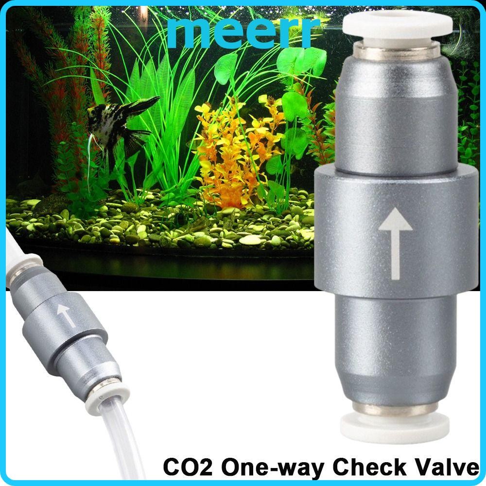 MEERR Aquarium CO2 วาล์ว, Quick Plug 4X6 มม.อินเทอร์เฟซท่อแก๊ส CO2 One-way Check Valve, CO2 วาล์วตรว