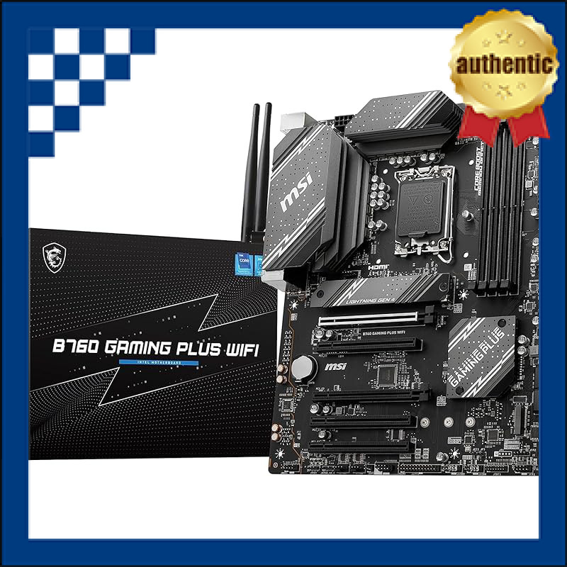 MSI Motherboard B760 GAMING PLUS WIFI DDR5 Supports 14th/13th/12th Generation CPUs (LGA1700) PCIe Sl