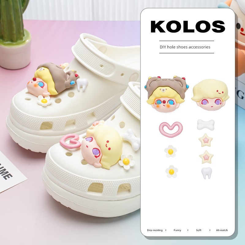 จิ๊บบิท crocs จิบบิท Original Hole Shoe Accessories ดอกไม้คิวท์ DIMOO สำหรับCrocs