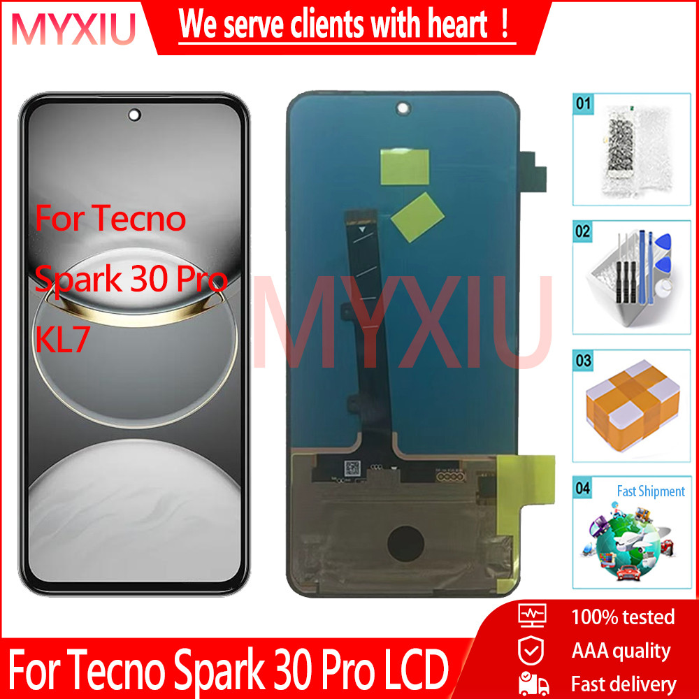 6.78 "Original AMOLEDสําหรับTecno Spark 30 Pro KL7 จอแสดงผลLCD Touch Screen Digitizer Assemblyเปลี่ย