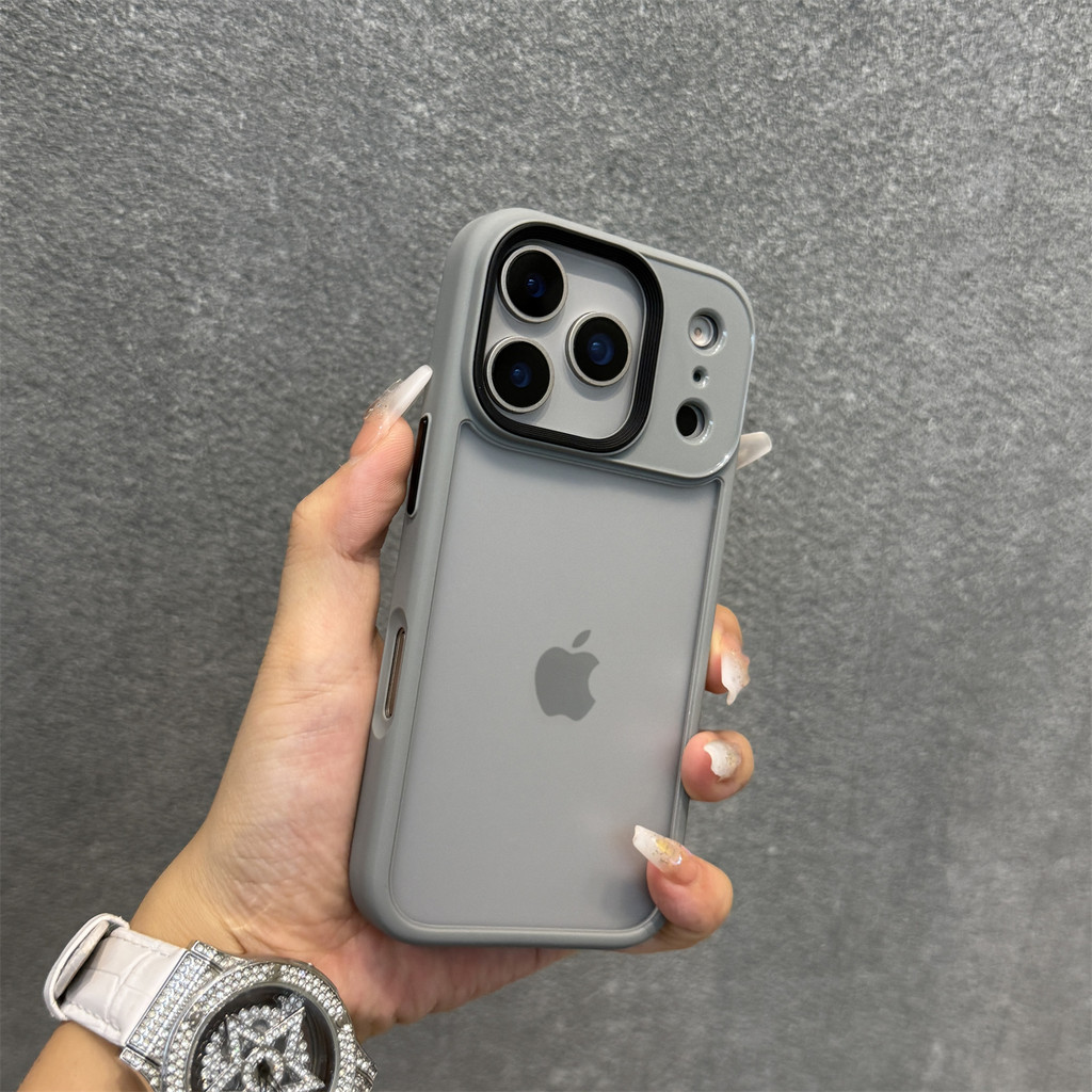 เคสไอโฟน 15 pro max เคสใสไอโฟน Dele เคสโทรศัพท์มือถือสำหรับ IPhone 17สีเทาไทเทเนียมฝ้า iphone17proma