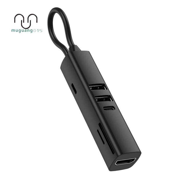 [ขาย M5]USB 3.0 HDTV 4K 30Hz วิดีโอ 7 in 1 USB C HUB SD TF Card Slot Reader Multi-Ports PD 100W ชาร์