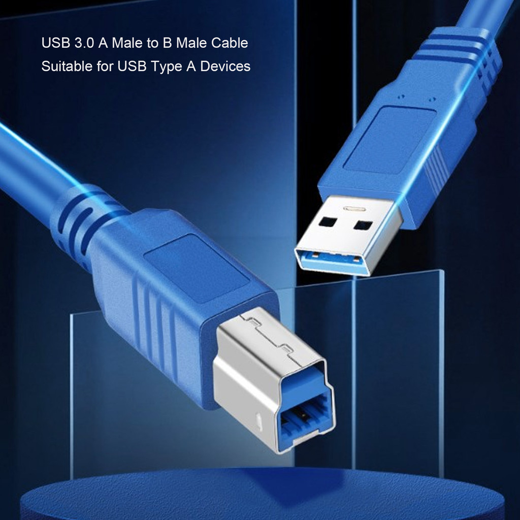 สายสแกนเนอร์ USB สายเครื่องพิมพ์ USB 3.0 4.9ft ยาว 5Gbps Transmission A Male To B Male สําหรับอุตสาห