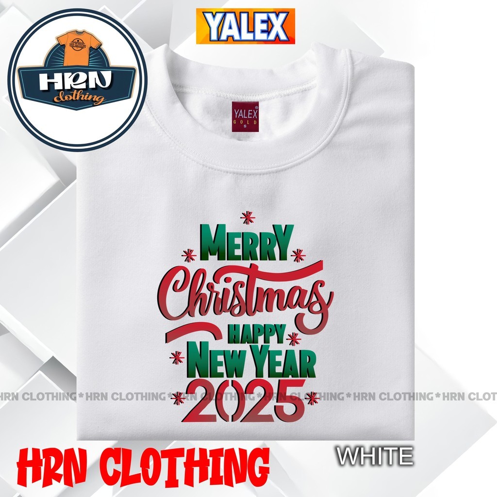 MERRY CHRISTMAS HAPPY NEW YEAR 2025 Aesthetic Statement Tshirt Unisex oi5*-
