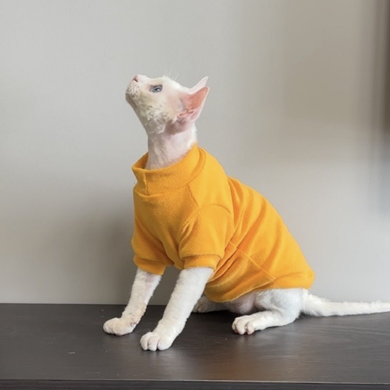 Sphinx Cat Autumn and Winter Clothing Hairless Cat Soft Stretch Sweater Alien Cat Clothes MWqz