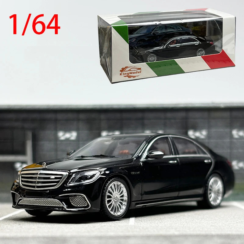 Diecast 1/64 ขนาดBenz S65 รุ่นรถ AMG W222 รถโลหะผสมรุ่นของเล่นสําหรับเด็กของขวัญคอลเลกชันจอแสดงผลHob
