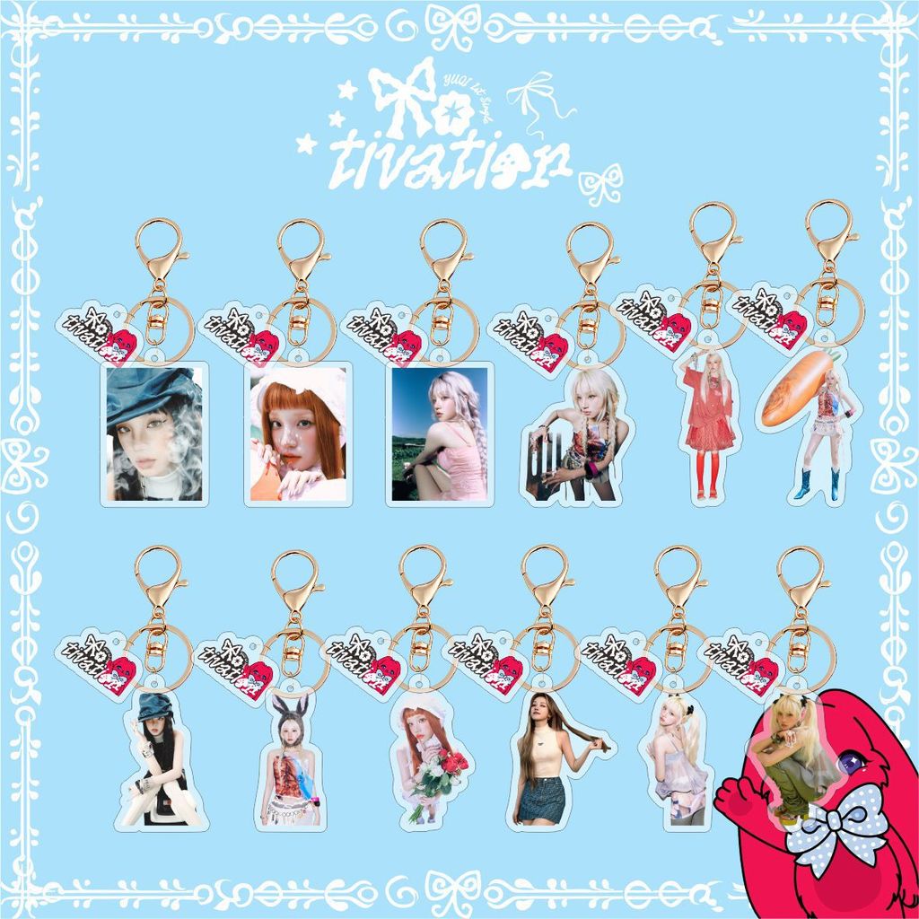 เพลงใหม่ Yuqi YUQI พวงกุญแจอะคริลิคของขวัญจี้นักเรียน