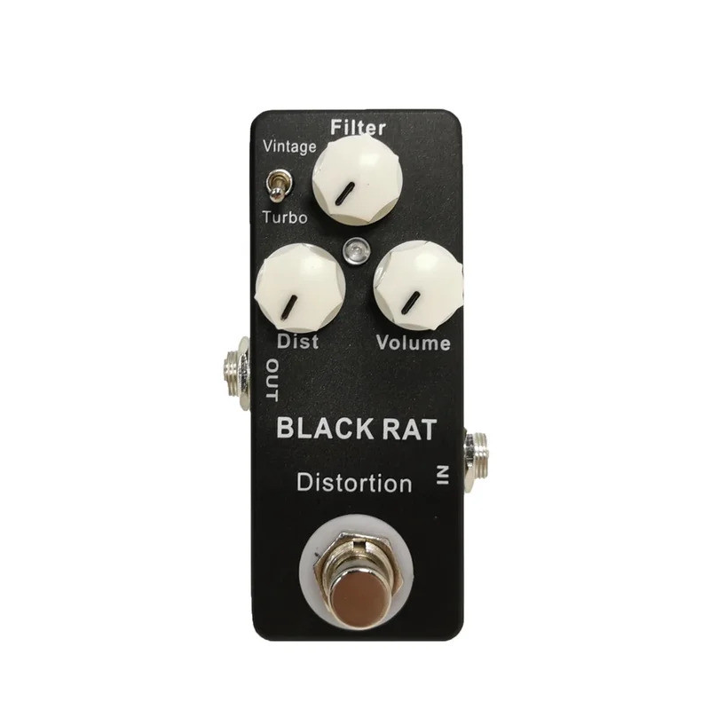 Mosky Black RAT Distortion Effect Pedal กีตาร์คลาสสิกเหยียบ True Bypass กีตาร์อะไหล่กีตาร์อุปกรณ์เสร
