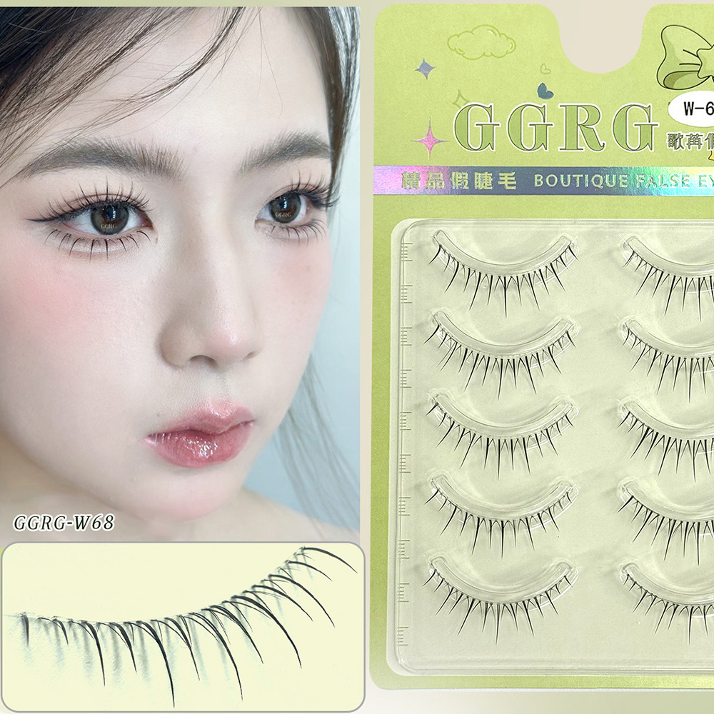 แต่งหน้าทุกวัน Manga Natural Lash Extension Up ขนตาล่างภายใต้ขนตา Wispy Cross โปร่งใส 5 คู่ - รูปที่ 3