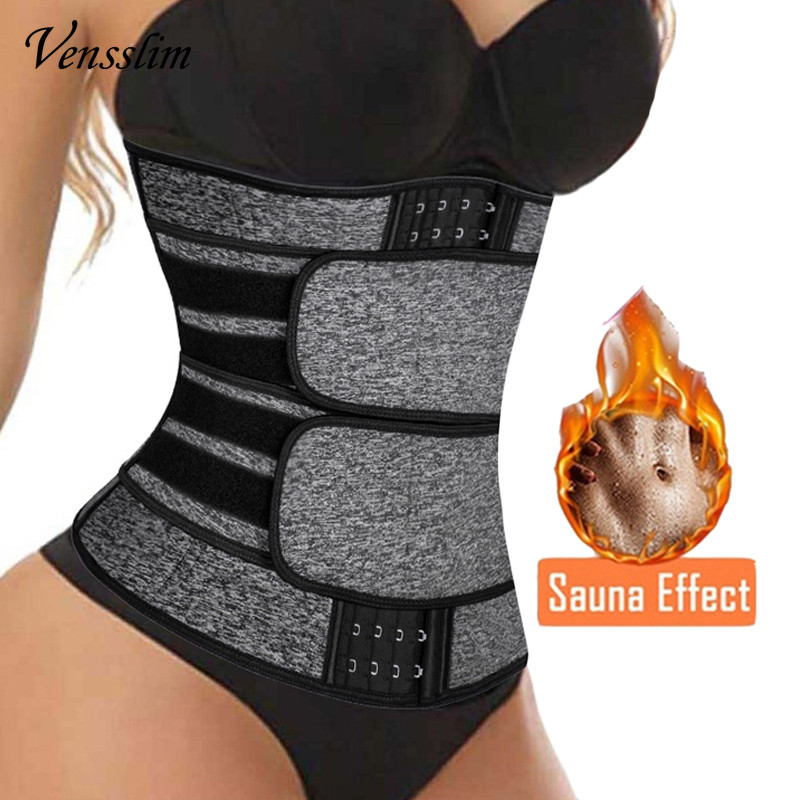 Vensslim ผู้หญิงเอวเทรนเนอร์รัดตัวสําหรับลดน้ําหนัก Body Shaper การบีบอัด Trimmer เข็มขัด Slimming Cincher ไขมัน Burn เหงื่อสายรัด