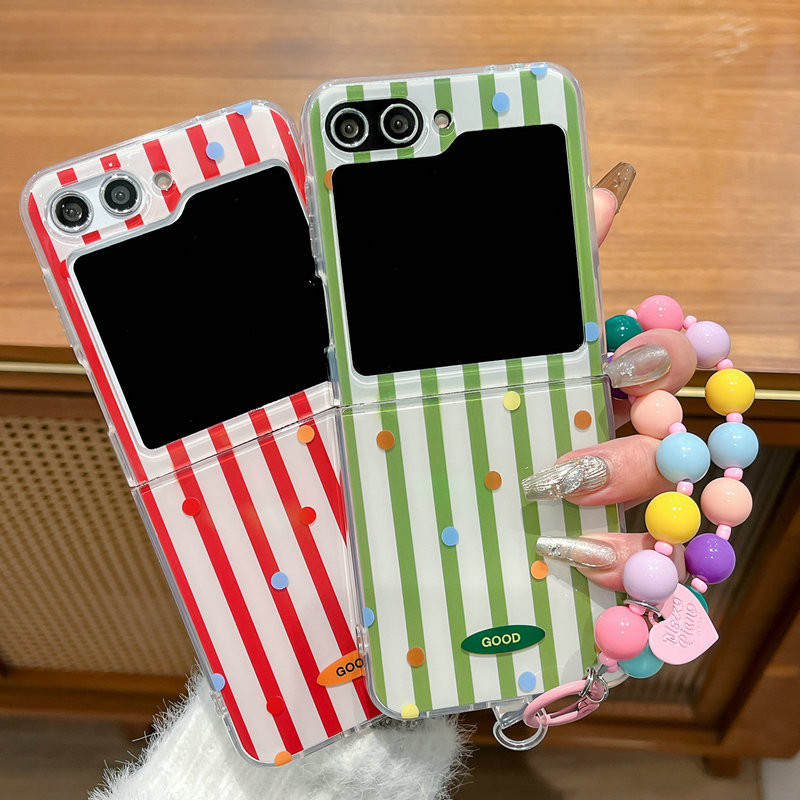เคสโทรศัพท์แบบพับได้สําหรับ Samsung Galaxy Z Flip6 Flip5 Flip4 Flip3 สร้อยข้อมือ IMD แถบเคสโทรศัพท์แ