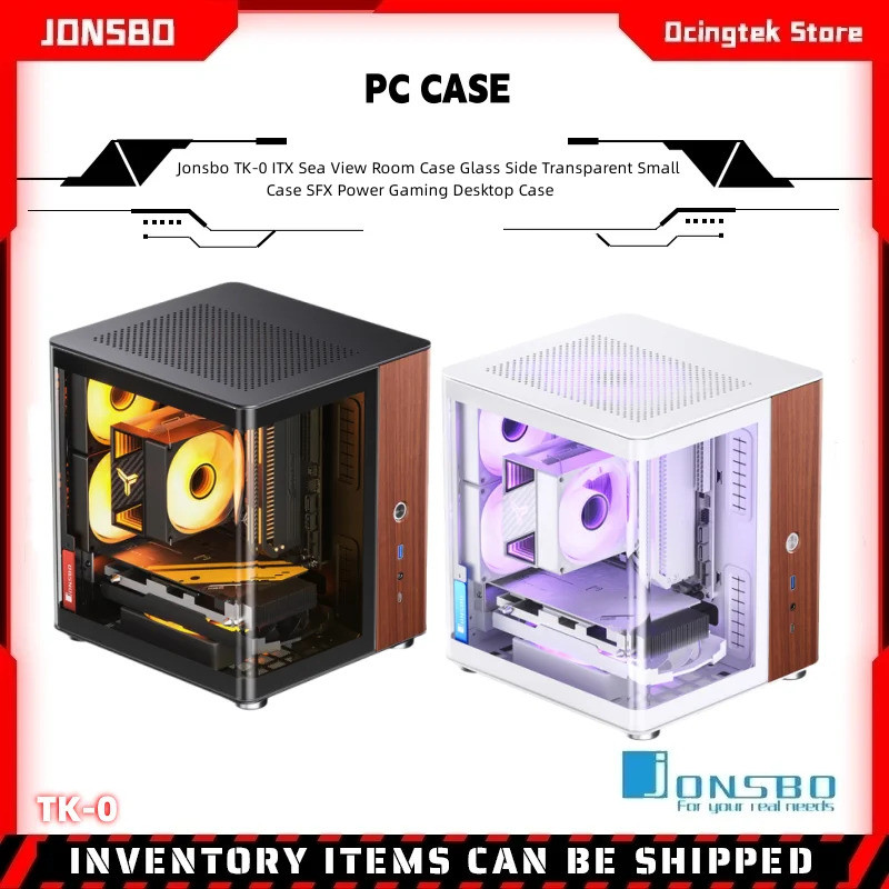Jonsbo Tk-0 Itx Sea View Room Case แก้วด้านข้างโปร่งใสขนาดเล็กกรณี Sfx Power Gaming Desktop Case
