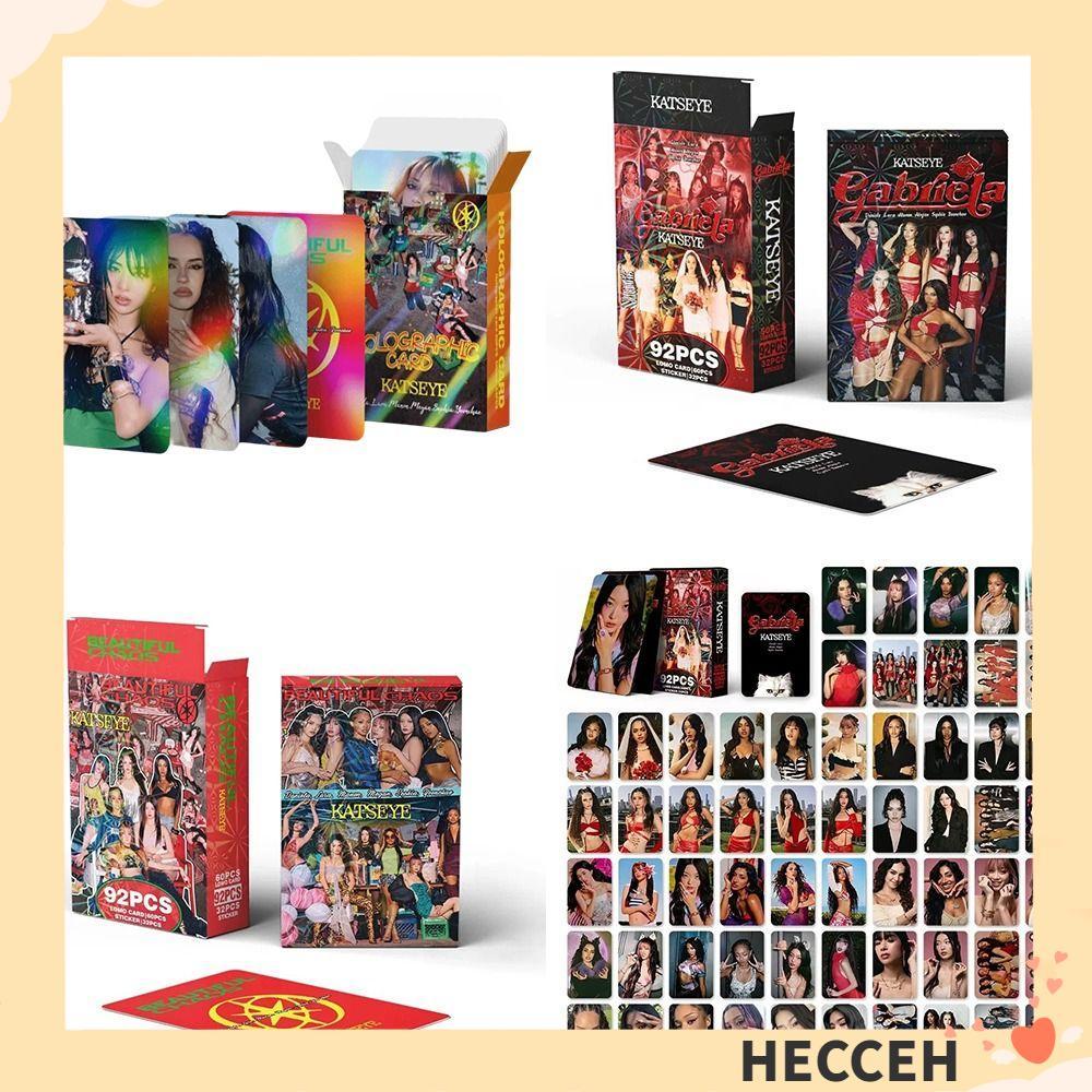 HECCEH 92/124 ชิ้น KATSEYE การ์ดรูปถ่าย Lomo, BEAUTIFULCHAOS MANON MEGAN KATSEYE อัลบั้ม LOMO การ์ด,