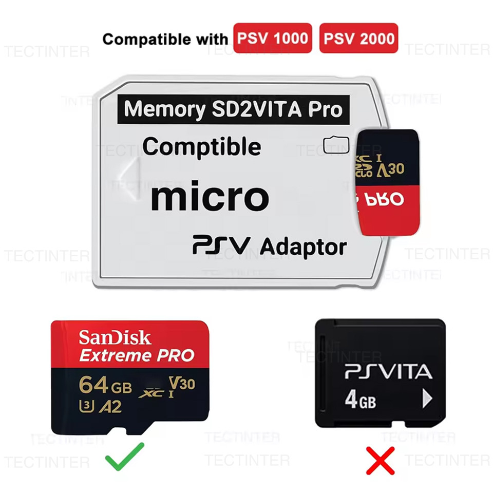 SD2VITA รุ่น 6.0 หน่วยความจํา TF Card Adapter สําหรับ PS Vita Game Card Slot Reader สําหรับ PSV 1000/2000 3.65 ระบบสําหรับอุปกรณ์เสริมเกม