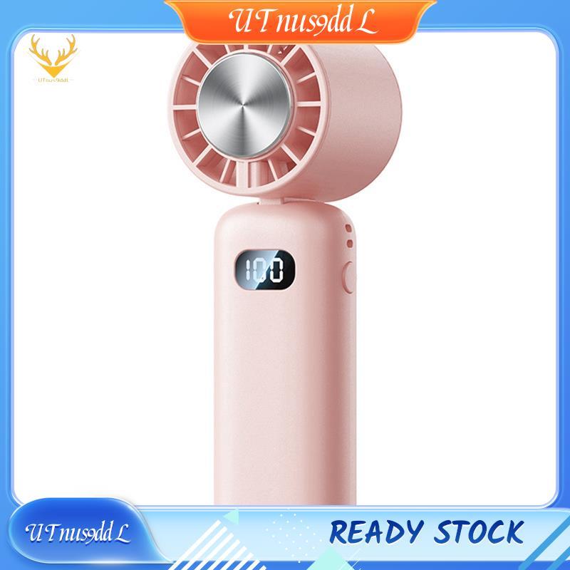 [UTnus9ddL] ประคบน้ําแข็งพัดลมขนาดเล็กพัดลมมือถือระบายความร้อนมินิพับจอแสดงผลดิจิตอลใบ้พัดลมตั้งโต๊ะ