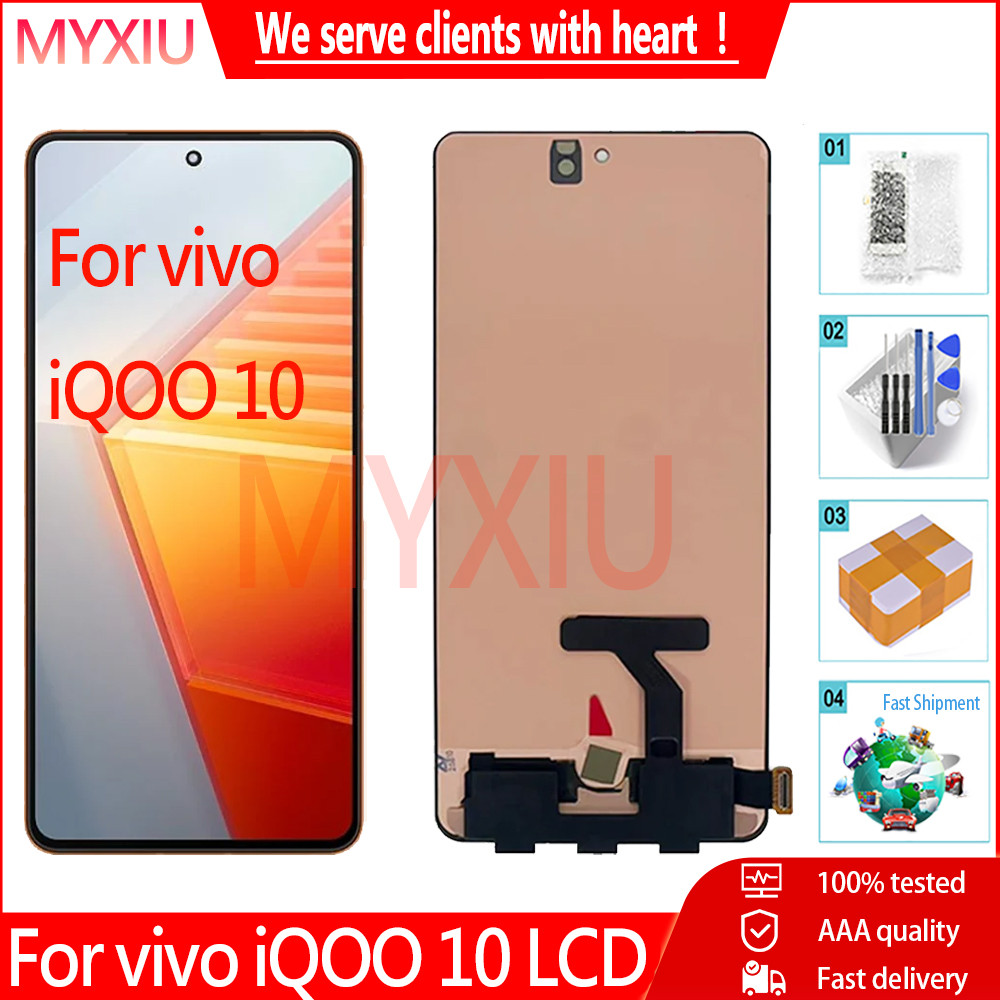 6.78 "AMOLED สําหรับ vivo iQOO 10 จอแสดงผล LCD Touch Screen Digitizer Assembly สําหรับ VIVO iQOO10 L