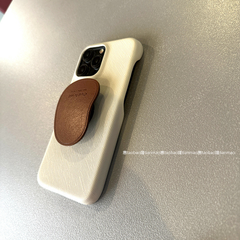 เคสมือถือ iphone whale indeed เคสโทรศัพท์มือถือ Apple iPhone12ขาตั้งหนังเรียบง่าย