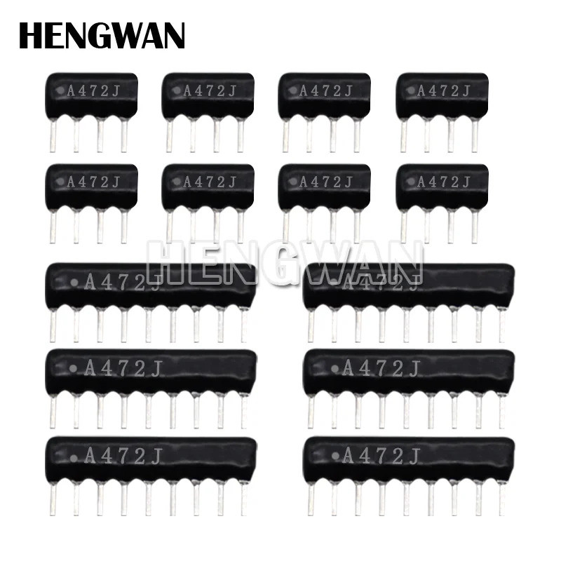 10pcs 9PIN 8PIN 7PIN 6PIN 5PIN excusion Network Resistor Arเรย์ DIP 100 220 470 680 1K 1.2K 1.5K 2K 