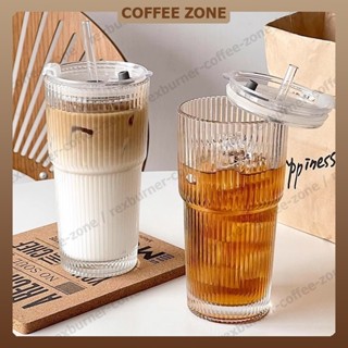 【สินค้าพร้อมส่ง】600ml แก้วน้ำมีฝาปิด แก้วมินิมอล มีฝาปิดและฟ…