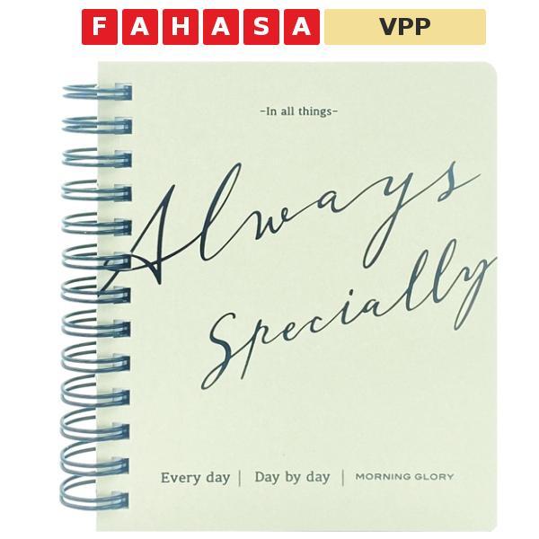 สมุดบันทึกปกแข็งตัวอักษร Morning Glory 84425 - สีขาว