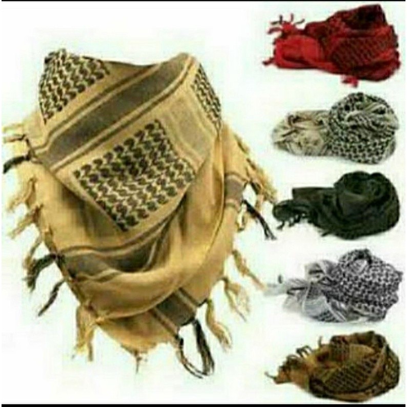 ยุทธวิธี Turban ผ้าพันคอผ้าพันคอผ้าพันคอผ้าคลุมไหล่ Shemag เกลือยุทธวิธีอาหรับ Turban Hajj Turban Ei