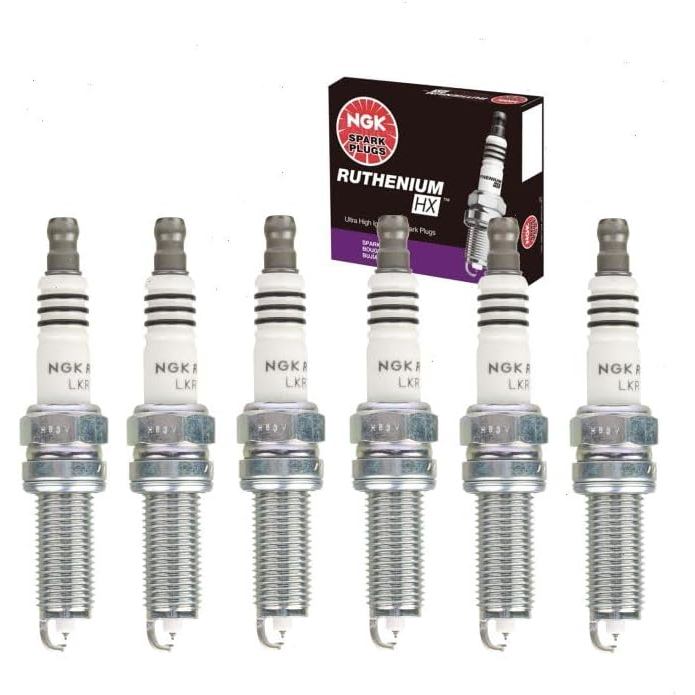 หัวเทียน NGK Ruthenaium HX 6 ชิ้นเข้ากันได้กับ Mercedes-Benz C300 3.0L V6 2008-2012