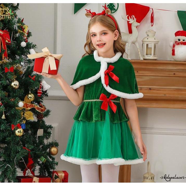 BbQ-Girl ชุดคริสต์มาส Mrs Claus แบบ 2 ชิ้น พร้อม Cape กับ Bow Cami เสริมฟัวซีไทร์ม สำหรับคอสเพลย์ปาร