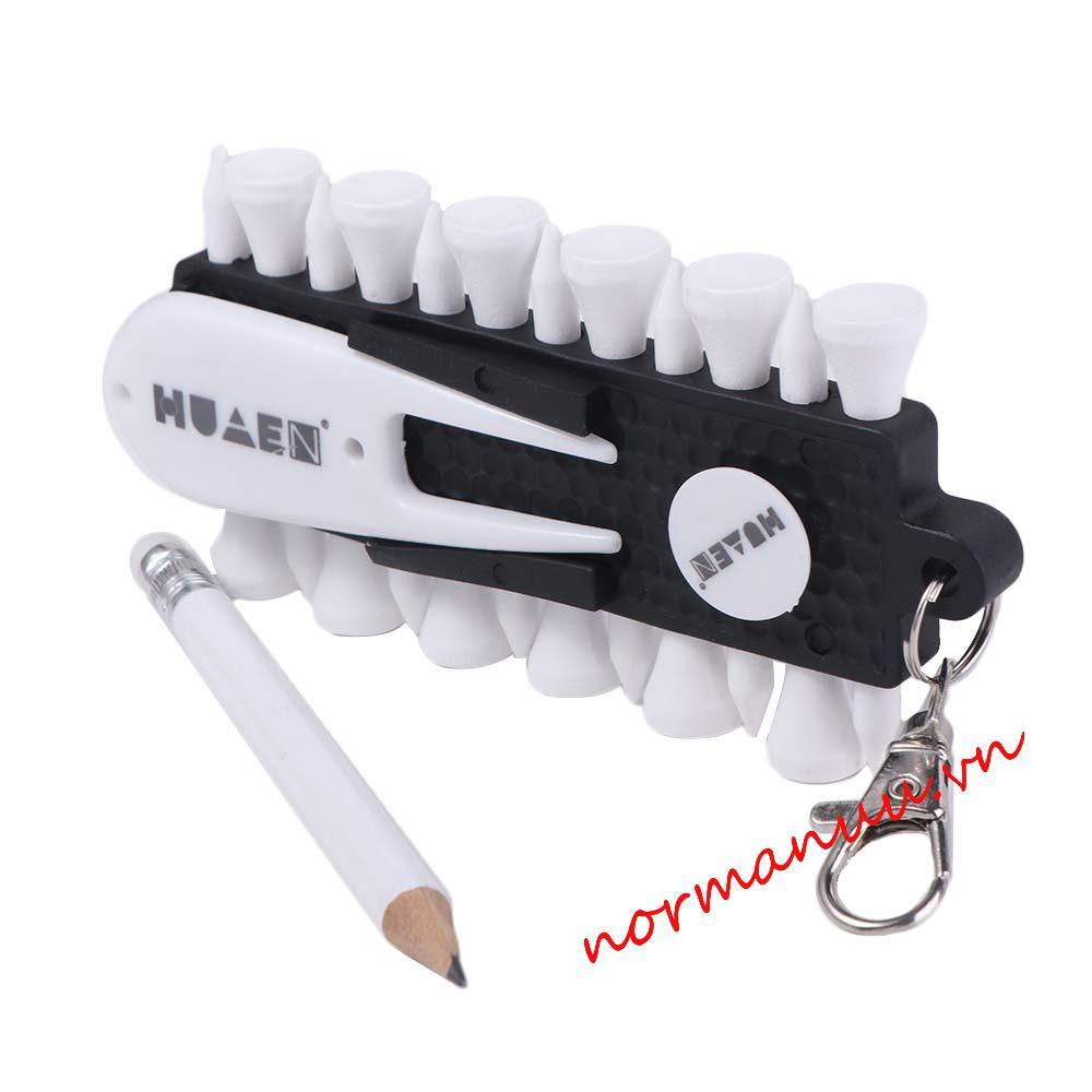 NORMAN6G Golf Tees Rack, Divot ซ่อมเครื่องมืออุปกรณ์ Golf Tees Holder, แบบพกพาเปลี่ยนดินสอทําเครื่อง