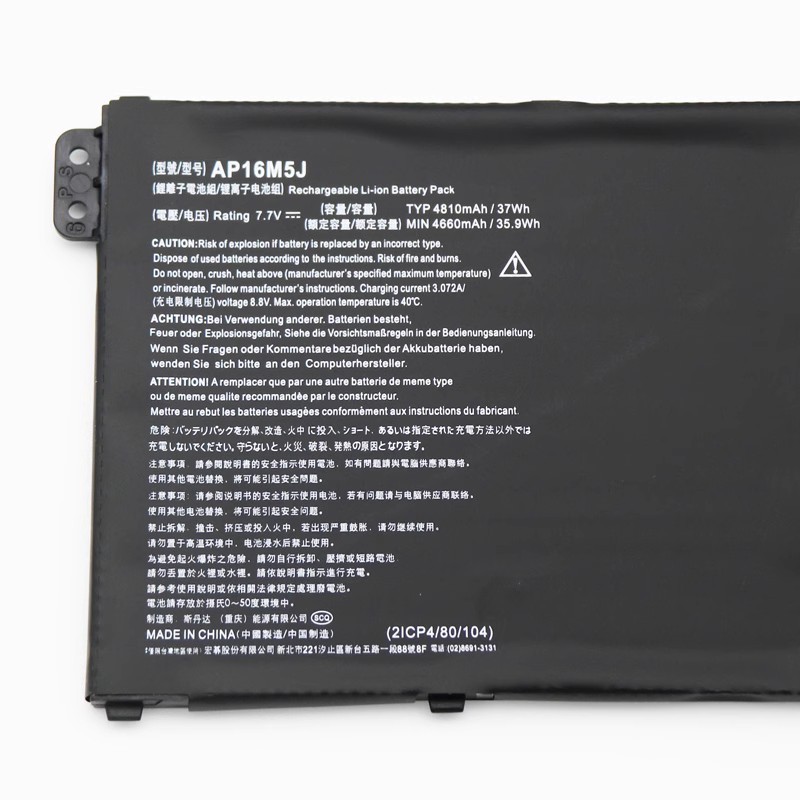 เหมาะสําหรับแบตเตอรี่แล็ปท็อป Acer A315-21 A315-55 N17Q2 N18Q13 AP16M5J