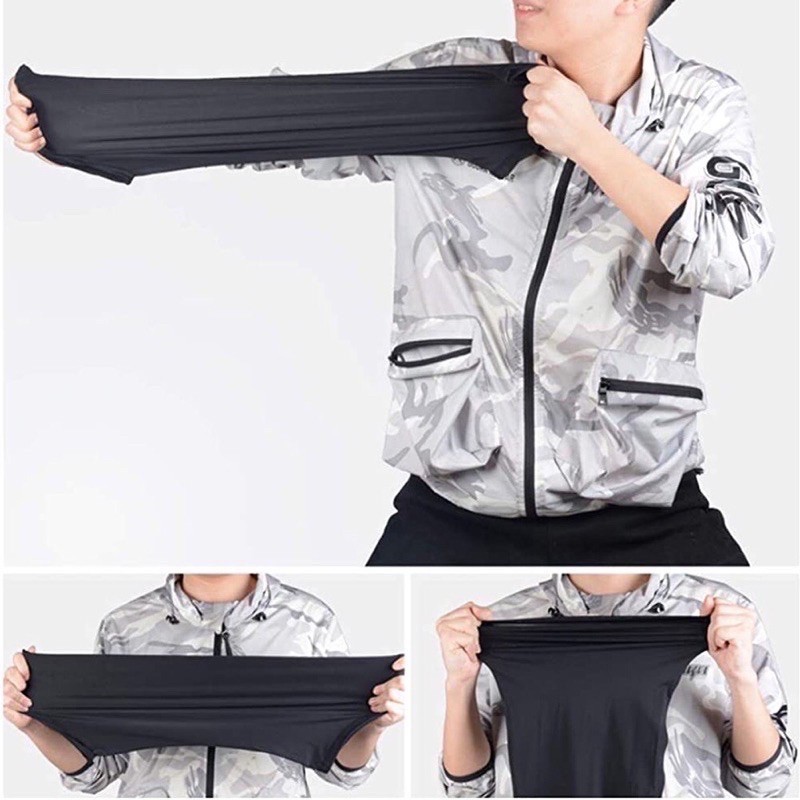 AUKKI หน้ากากขี่แฟชั่น กันฝุ่น กันแดด กันรังสียูวี UV สำหรับกีฬากลางแจ้ง  ขี่จักรยาน ขี่มอเตอร์ไซด์ ผ้าเช็ดตัว - รูปที่ 2