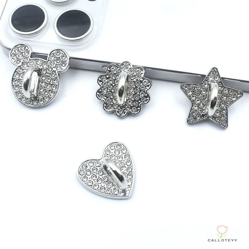 ตะขอแขวนเคตะขอโลหะแฟลชเพชรโลหะโทรศัพท์จี้ตะขอพู่เคสโทรศัพท์ฐานเครื่องประดับDIY สําหรับติดโทรศัพท์มือถืออุปกรณ์เสริม