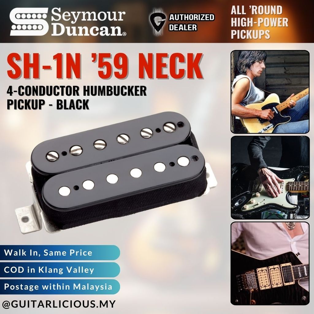 Seymour Duncan SH-1N 59 คอ 4-ตัวนํา Humbucker Pickup - สีดํา ( SH-1N 59 / SH-1N59 )