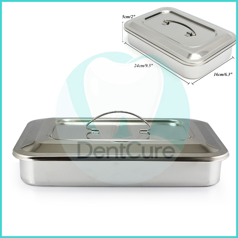 ถาดสเตนเลส สําหรับใส่อุปกรณ์ทันตกรรม ฆ่าเชื้อ Sterilization Tray