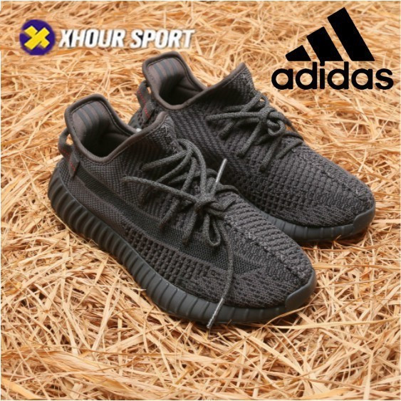 Adidas yezzy 350 v2 boost black angel fu9006 รองเท้าวิ่งป๊อปคอร์น
