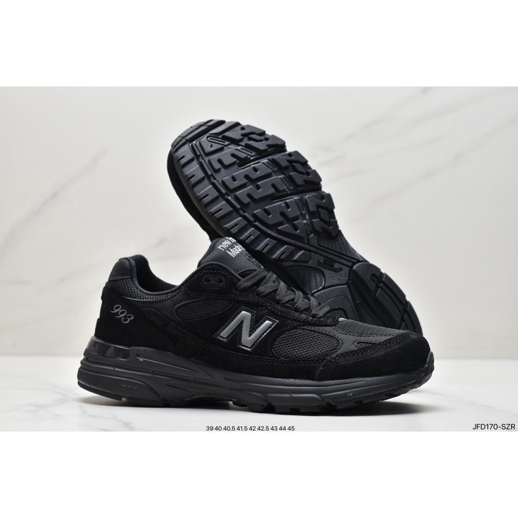 New Balance 993 รองเท้าวิ่งออกกําลังกายสีดําเต็มรูปแบบยอดนิยมเพื่อการพักผ่อน MR993ALL