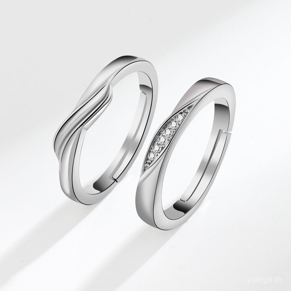 แหวนคู่สไตล์Luxury เคลือบเงินแท้จากPius เหมาะสำหรับคนที่ชอบความหรูกาย และเป็นLove Tokenที่สวยงาม