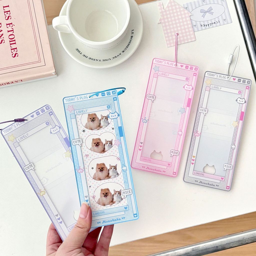 Original Pixel Kitten Life Four-Grid Card Sleeve Acrylic Life Four-Grid Hard Card Sleeve