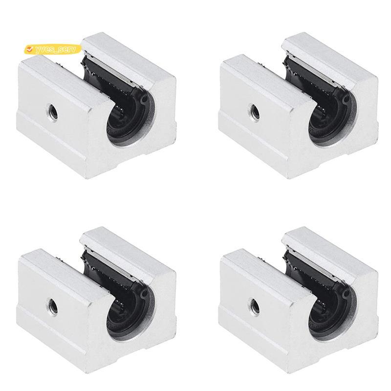 yves_service4PCS SBR16UU Linear Ball Bearing Slide Block สําหรับ SBR16 Linear Rail Guide