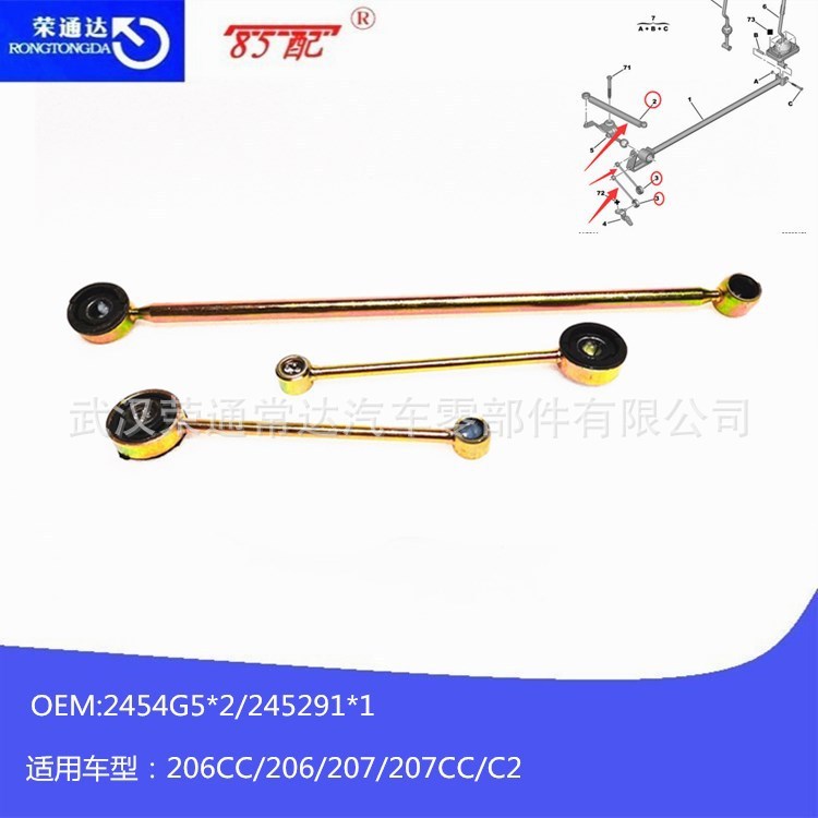 คันต่อคันเกียร์ 2454ก5 245291เปอโยต์ที่ใช้งานได้ 206/206CC/206SW/207/207CC