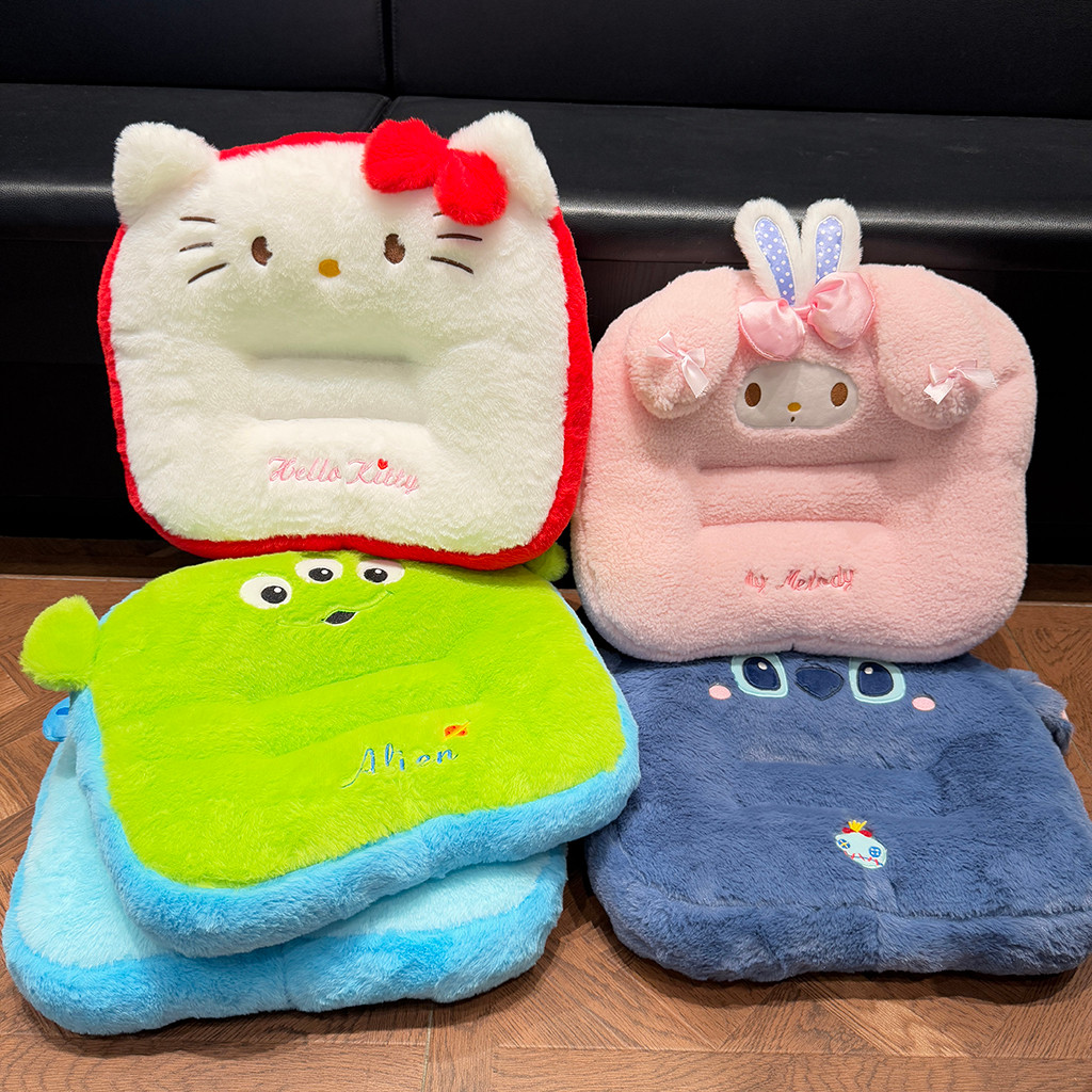 เบาะรองนั่งที่สะดวกสบาย Kuromi My Melody Hello Kitty Cinnamoroll เบาะหลังเก้าอี้ตกแต่งบ้าน