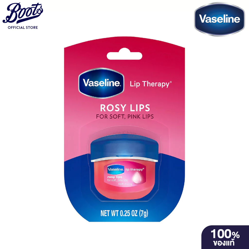 Vaseline Lip Therapy Rosy 7g วาสลีน ผิวหน้า ครีม