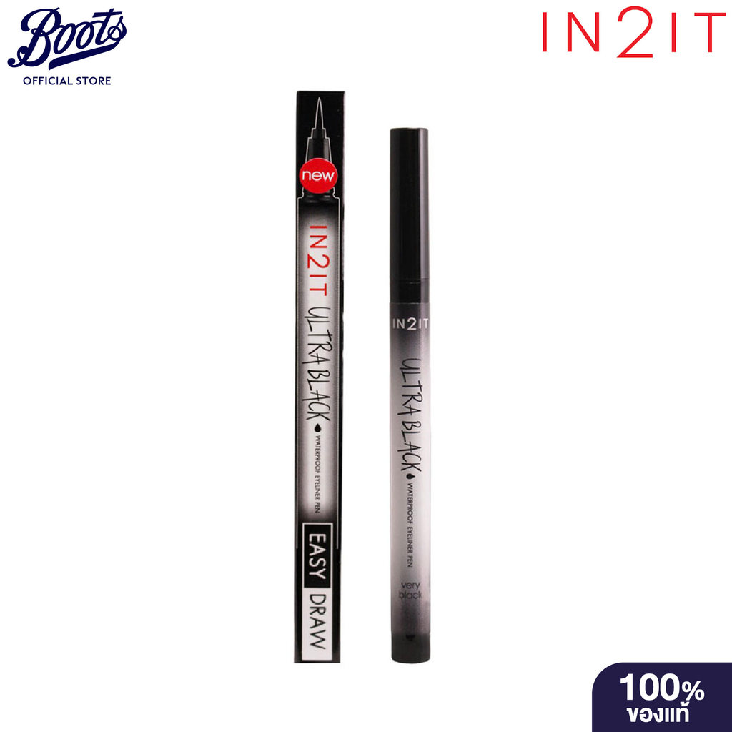 IN2IT Black Eyeliner Pen EUB01 Very Black อินทูอิท แบล็ค อายไลเนอร์ เพ็น EUB01 Very Black