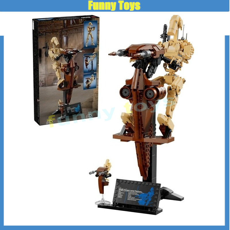 75428,Battle Droid พร้อม STAP,Building Blocks,Space Soldier, Interstellar หุ่นยนต์ของเล่นของขวัญสําห