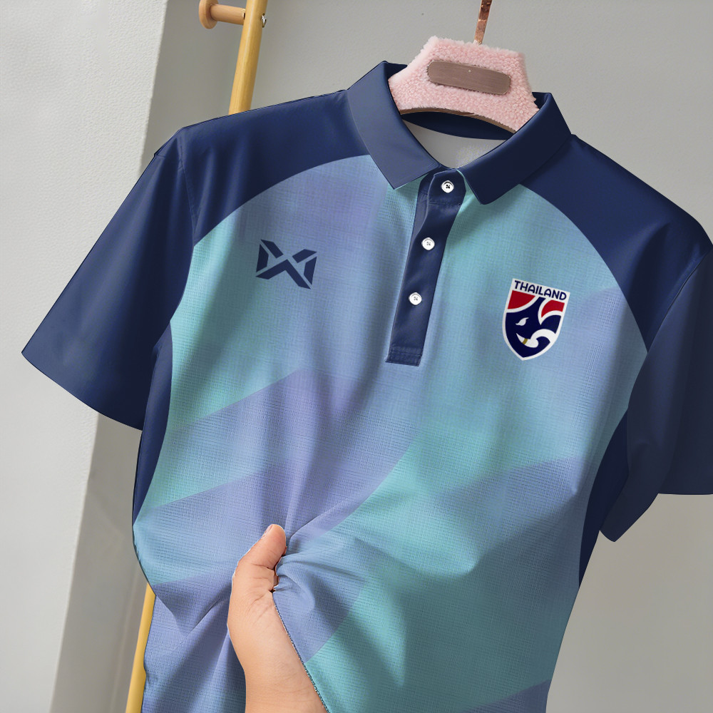 แบรนด์กีฬาท้องถิ่นไทย เสื้อโปโลสไตล์ไทยพิมพ์ลายสำหรับผู้ชาย แขนสั้น แห้งเร็ว คุณภาพสูง เหมาะสำหรับทั้งผู้หญิงและผู้ชาย