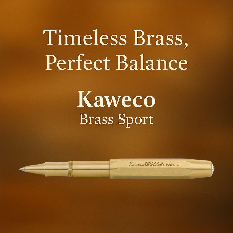 Kaweco Brass Sport BRRB-BR Ballpoint Pen – Premium Brass Body and Smooth German Design