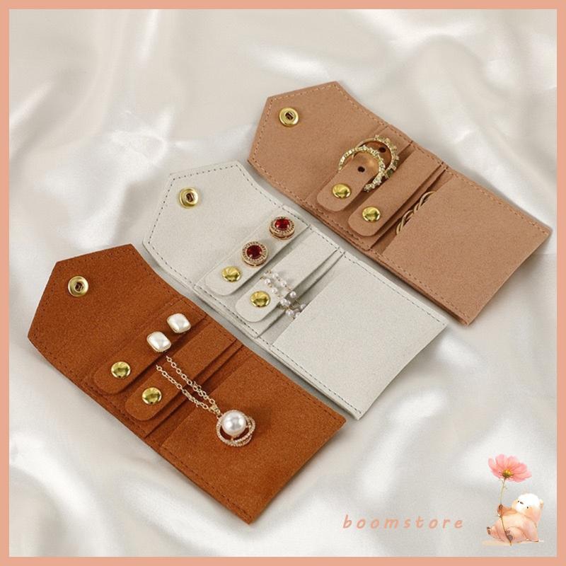 Boom Unique Jewelry Organizers เนื้อไมโครไฟเบอร์สําหรับจัดเก็บสร้อยคอและแหวน