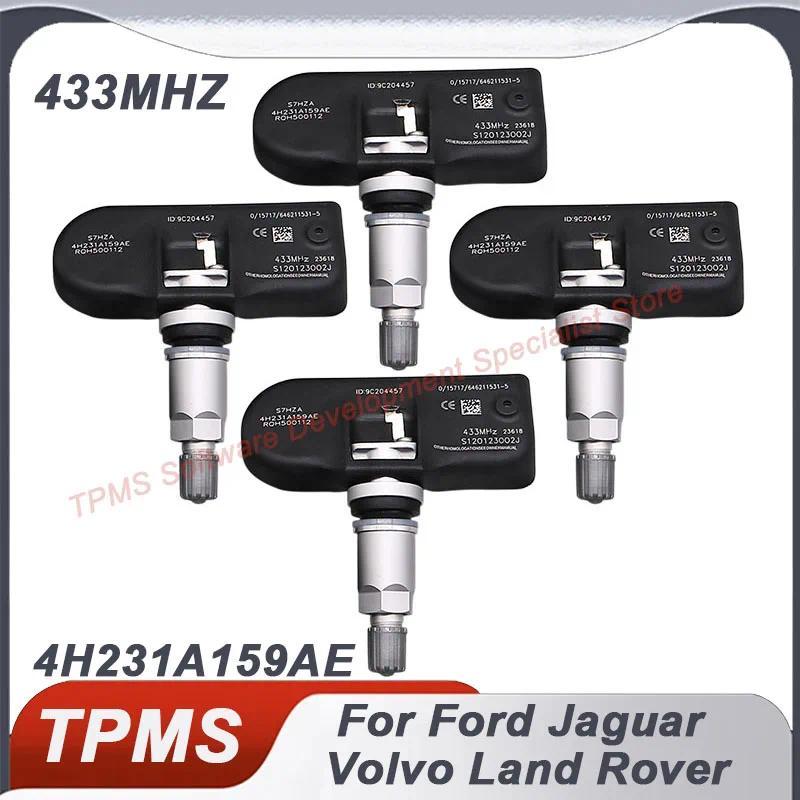 4PCS 433MHZ TPMS ความดันยางเซนเซอร์สําหรับ Ford Galaxy Mondeo Jaguar XF XJ XK Volvo C30 C70 Land Rov