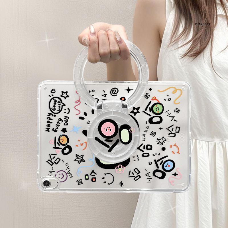 Ready stockipad11 เคสป้องกันพร้อมขายึด 2025 Funny Haha 9/10 Generation New pro อะคริลิค air7/6/5 Har