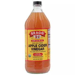 แบรคน้ำส้มสายชูหมักจากแอปเปิ้ล 946มล. Bragg Apple Cider Vinegar 946ml. [หมายเลขบาร์โค้ด 0074305001321 ]